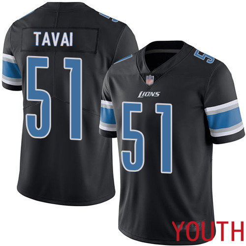 Detroit Lions Limited Black Youth Jahlani Tavai Jersey NFL Football #51 Rush Vapor Untouchable->youth nfl jersey->Youth Jersey
